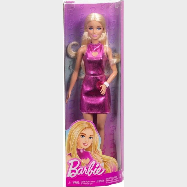 Barbie Dukke - Fashionista - Pink Kjole Med Hjerte Udsk�ring