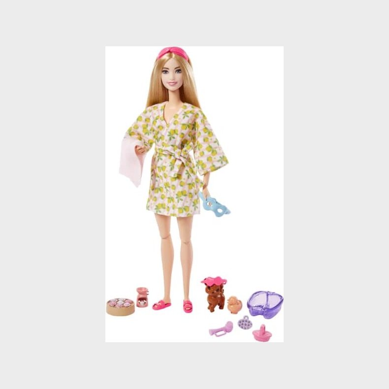 Barbie - Dukke Med Hundehvalp - Self Care Spa Day Legest