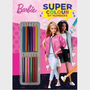 Barbie - Super Colour By Numbers - Mal Efter Tal St For Brn