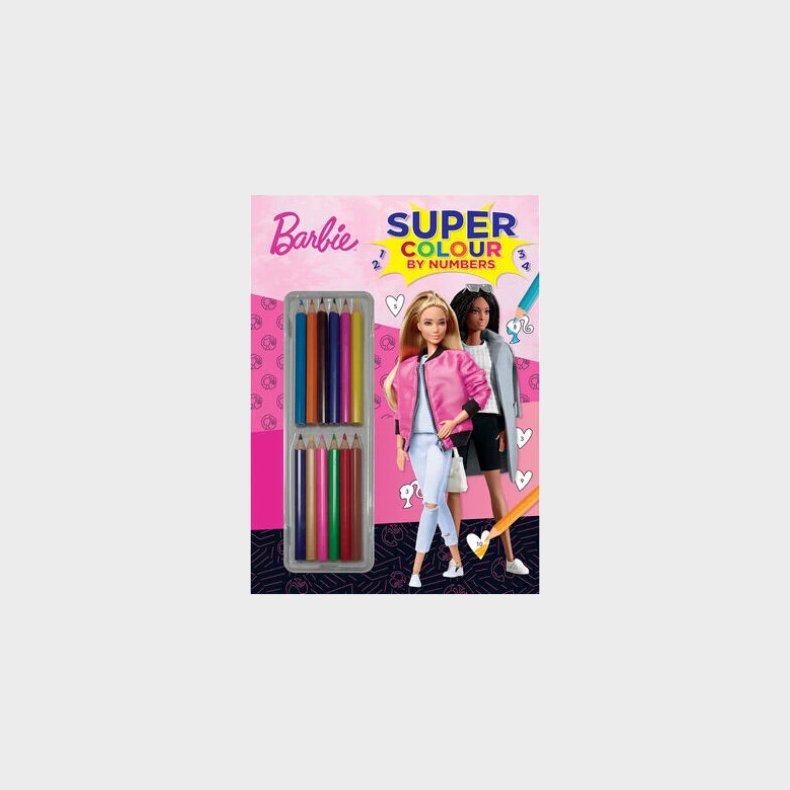 Barbie - Super Colour By Numbers - Mal Efter Tal St For Brn