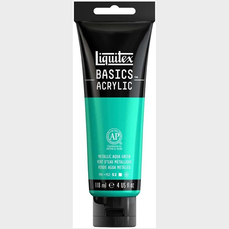 Liquitex - Basics Acrylic - Akrylmaling - Metallic Aqua Green 118 Ml