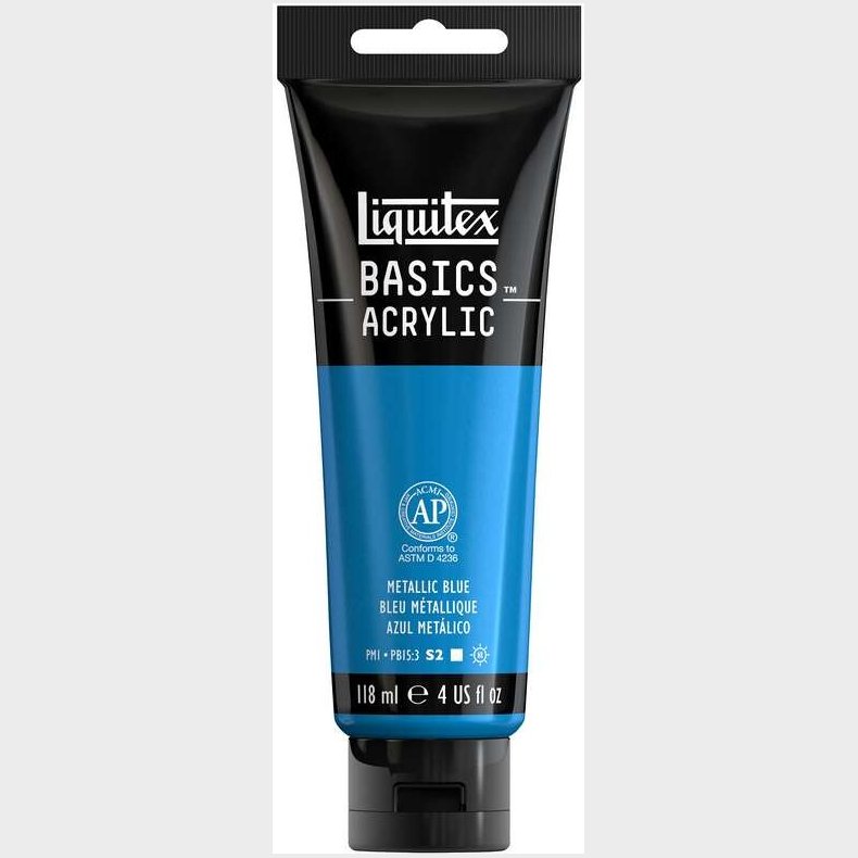 Liquitex - Basics Acrylic - Akrylmaling - Metallic Blue 118 Ml