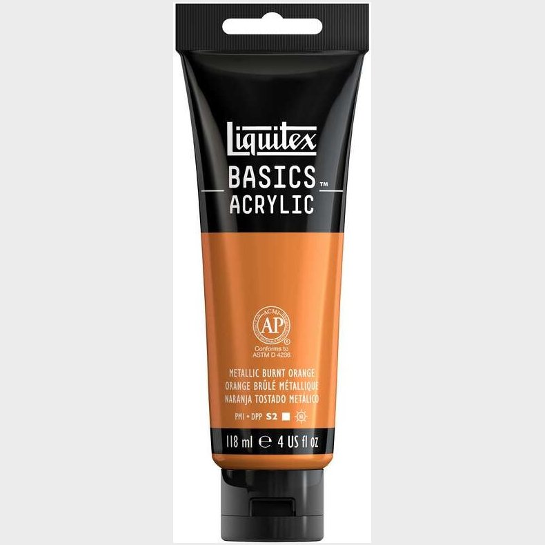 Liquitex - Basics Acrylic - Akrylmaling - Metallic Burnt Orange 118 Ml