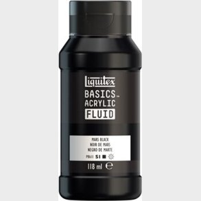 Liquitex - Basics Fluid Akrylmaling - Mars Black 118 Ml