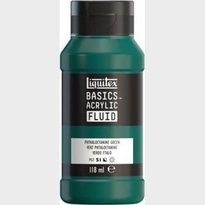 Liquitex - Basics Fluid Akrylmaling - Phthalocyanine Green 118 Ml