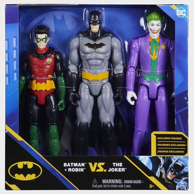 Batman - Dc Batman + Robin Vs. The Joker - 3 Figurer - 30 Cm