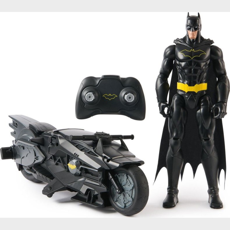 Batman - Stealth Batcycle Rc & 30 Cm Batman