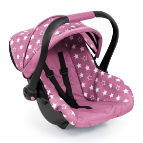 Bayer Design Deluxe Dukkeautostol med solskygge, pink