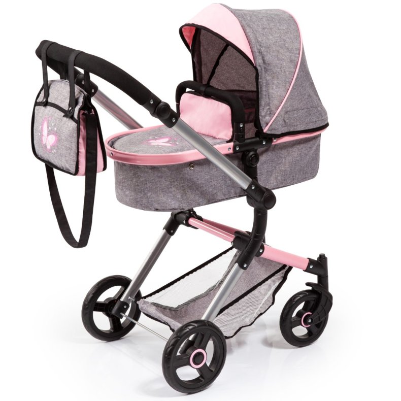 Bayer Design NEO VARIO Kombi Dukkevogn , Gr/Pink