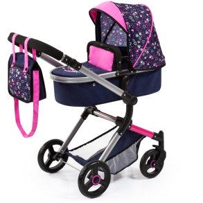 Bayer Design NEO VARIO Kombi Dukkevogn , Mrkebl/Pink