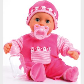 Bayer - Babydukke Med Lyd Og Bev�gelse - First Words - Pink - 38 Cm