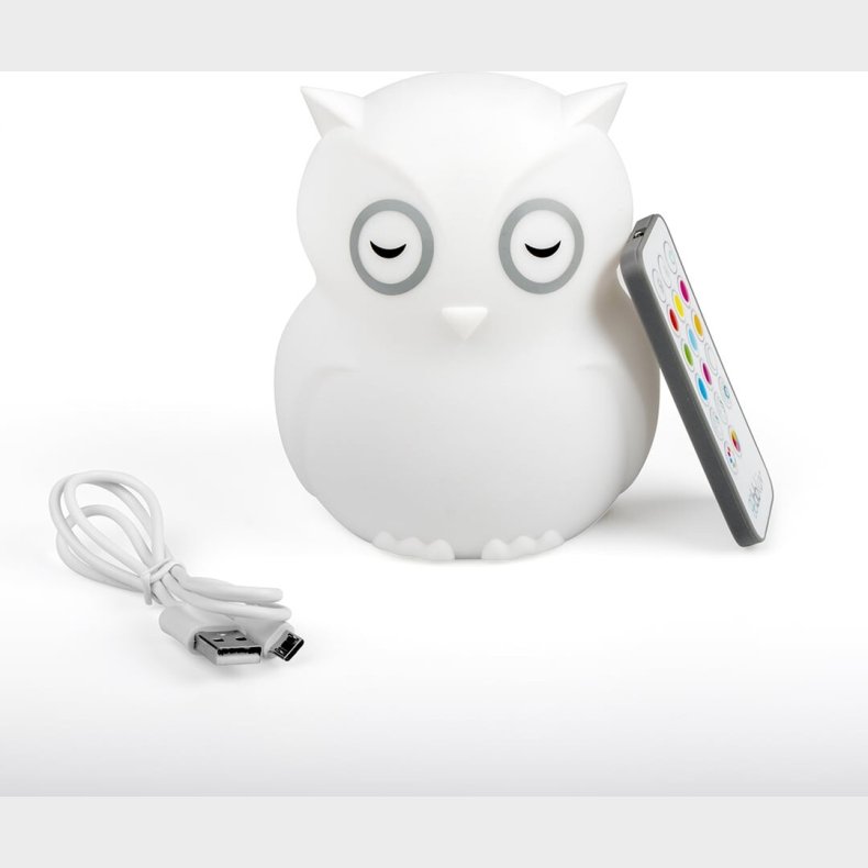 Bbl�v - Natlampe Ugle - Touch Og Fjernbetjening
