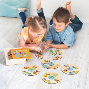 Beleduc | Puslespil i ske - Kontinenter, 5 stk