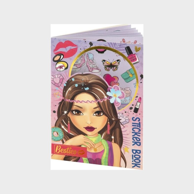 Besties Sticker Book A5 Foil - Lilla - Bog