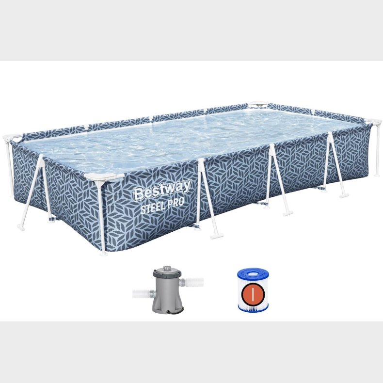 Bestway  Steel Pro Frame Pool 366 x 201 x 66 cm Pool m/pumpe