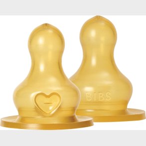 Bibs - Baby Bottle Nipple Round Latex 2 Pack - Fast Flow
