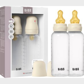Bibs - Baby Bottle Round Latex 2 Pack Medium Flow - Ivory - 270 Ml