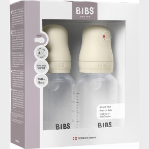 Bibs - Baby Bottle Round Silicone 2 Pack - Ivory - 150 Ml