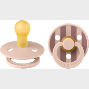 Bibs - Pacifier Studio Colour 2 Pack Block Latex - Blush Mix - Size 1