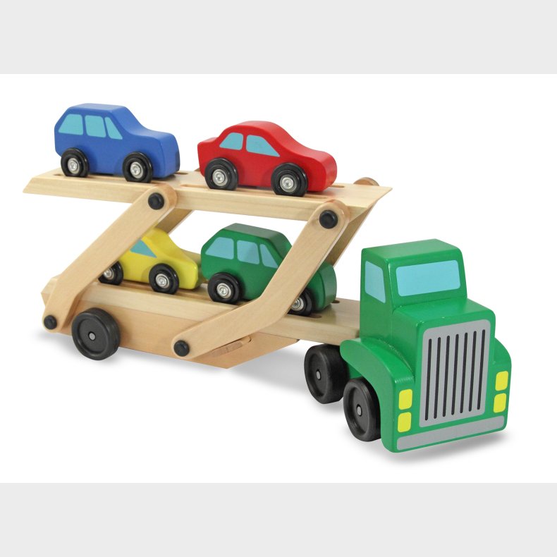 Melissa & Doug | Biltransporter med 4 biler