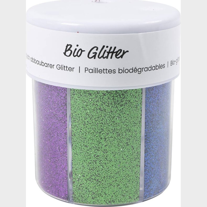 Bio-glitter - Forskellige Farver - 6x28 Ml