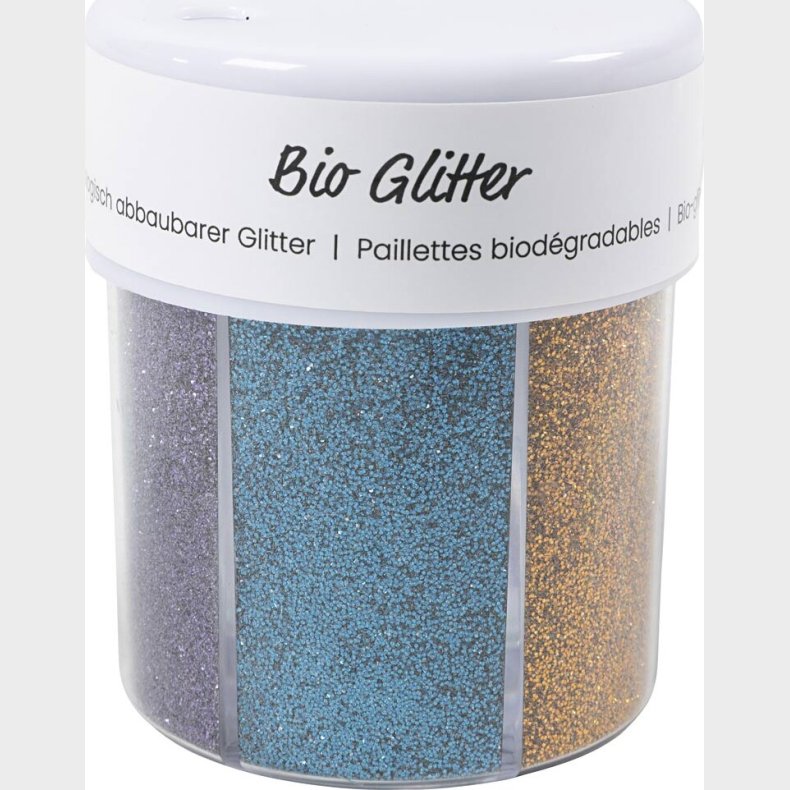 Bio-glitter - Forskellige Farver - 6x28 Ml