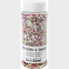 Bio-glimmer & Pailletter - Assorterede Farver - 140ml