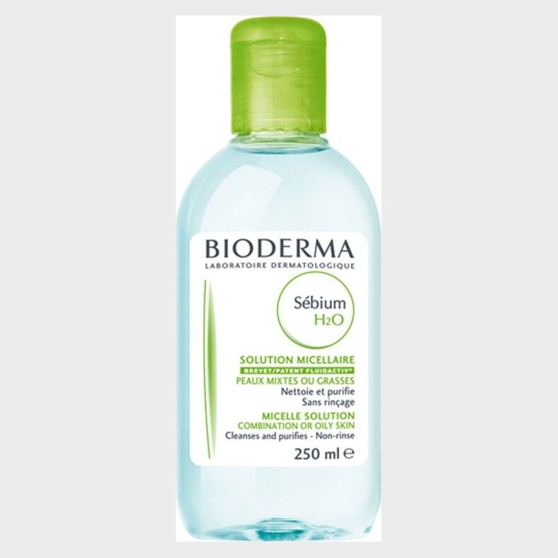 Bioderma Ansigtsrens - Sebium H2o Micelle Solution - 250 Ml