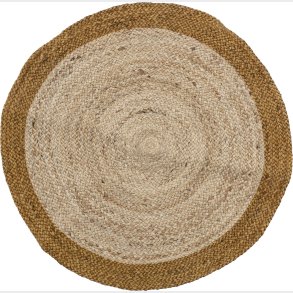 Bloomingville - Birk Tppe - Brun - Jute - Rundt -  90 Cm