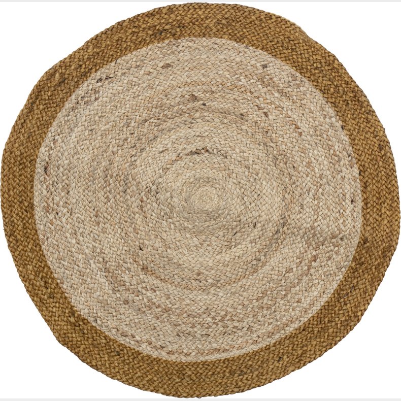 Bloomingville - Birk Tppe - Brun - Jute - Rundt -  90 Cm