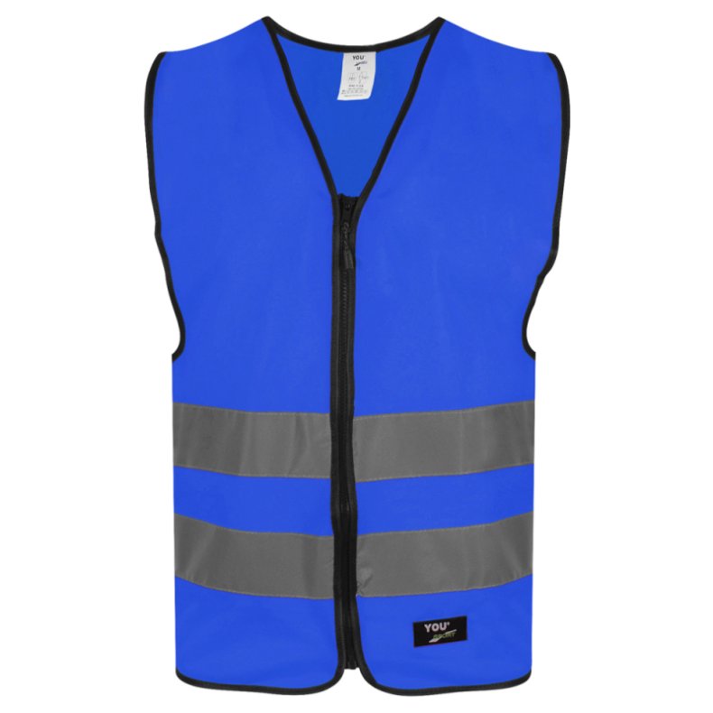 Refleksvest med lynls til voksne - Bl