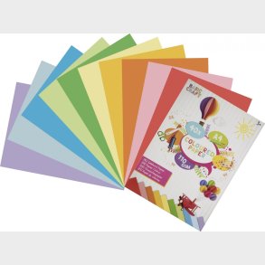 Blok A4 Med 40 Ark Assorterede Kulrt Papir