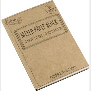 Blok A6 Med 60 Ark Assorterede Kulrt Papir