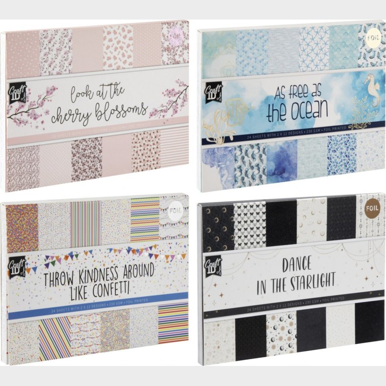 Blok Design 11,5 X 16 5 Cm - 24 Ark Assorterede