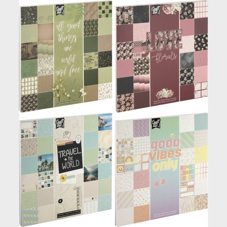 Blok Design 25 X 25 Cm - 24 Ark - 250 G -