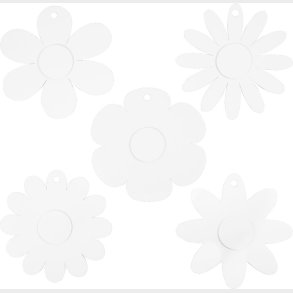 Blomster -  20 Cm - 400 G - Hvid - 5x3 Stk.