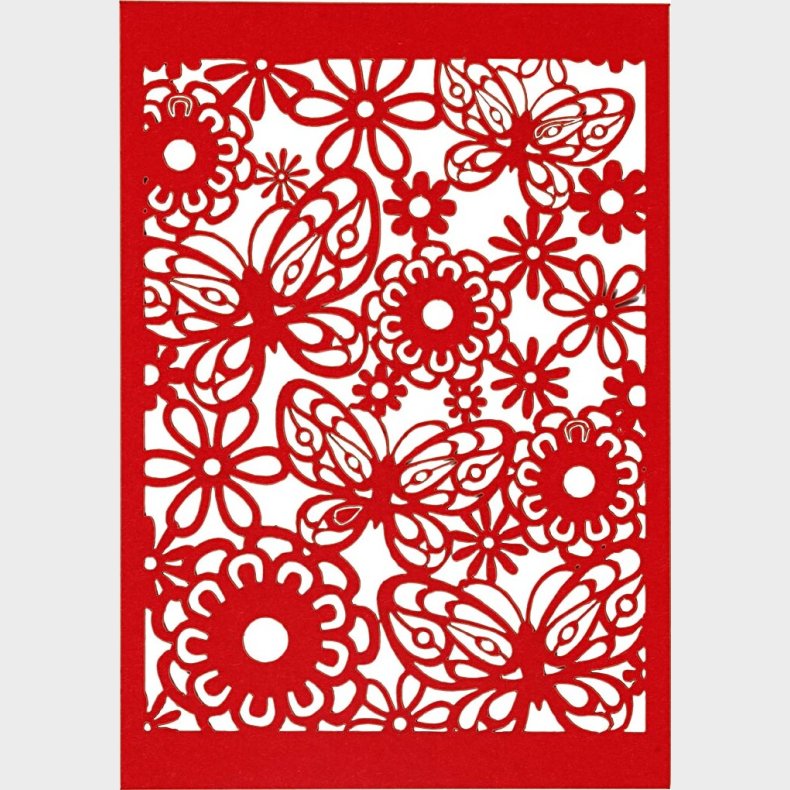 Blondekarton - 10,5x15 Cm - 200 G - Rd - 10 Stk.