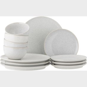 Bloomingville - Addison Servicest Til 4 - Hvid - Stentj - 12 Dele