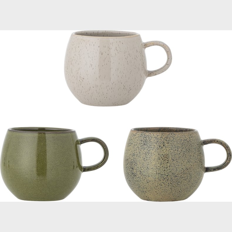 Bloomingville - Addison Krus - Grn - Stentj - St Med 3 Stk