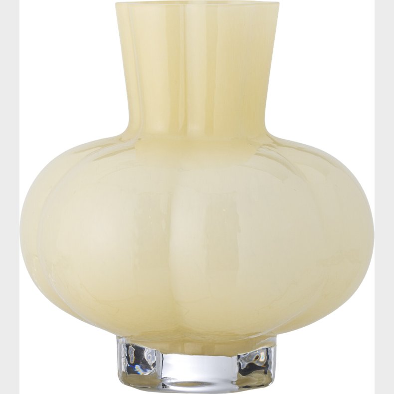 Bloomingville - Alyssa Vase - Gul - Glas - H 23,5 Cm