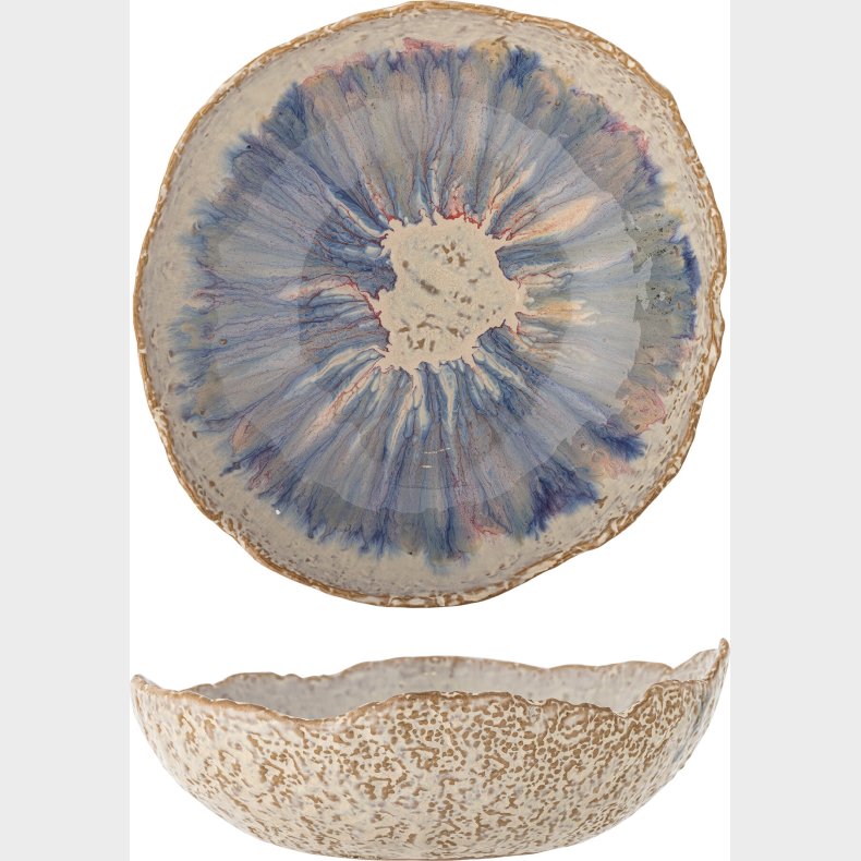 Bloomingville - Amalia Serveringsskl - Bl - Stentj Keramik