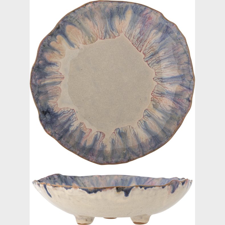 Bloomingville - Amalia Serveringsskl - Bl - Stentj Keramik