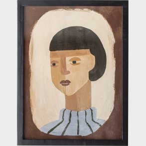 Bloomingville - Amanda Illustration Med Ramme - Multifarvet - Fyrretr�