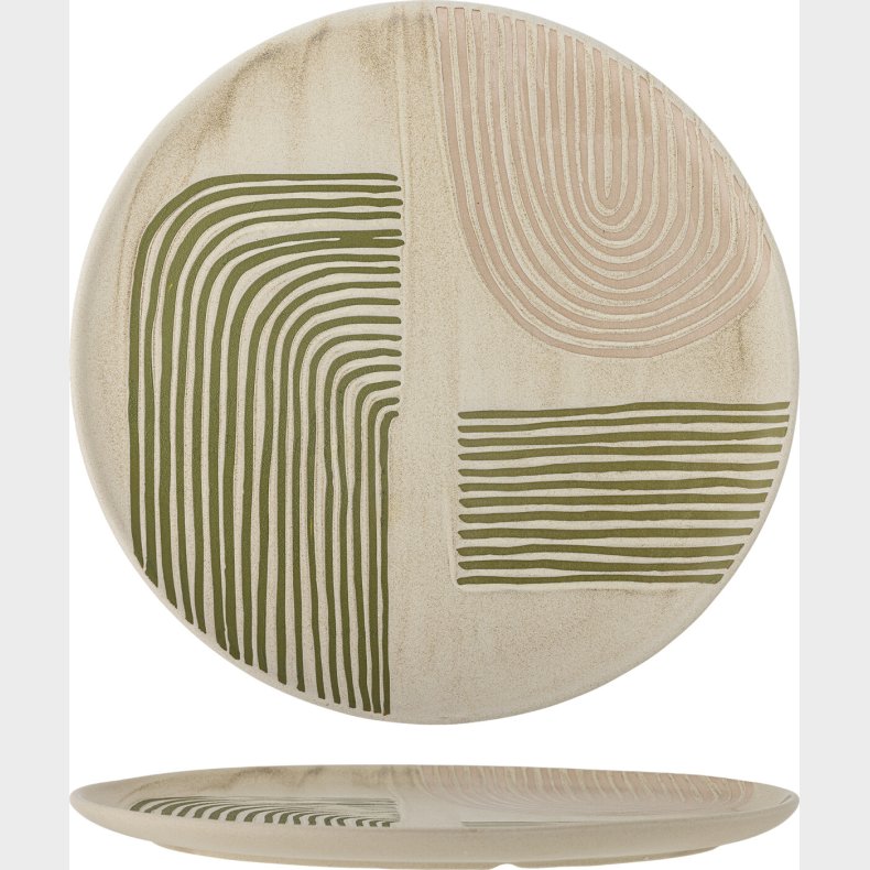 Bloomingville - Amica Serveringsfad - Rosa - Stentj Keramik