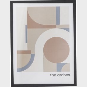 Bloomingville - Arches Illustration Med Ramme - Sort - Fyr