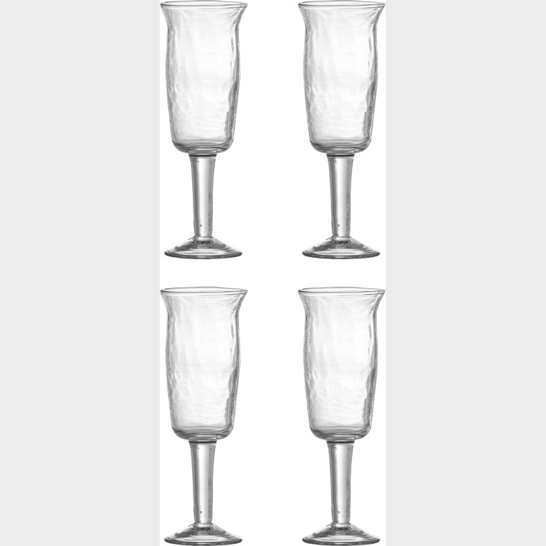 Bloomingville - Asha Vinglas - Klar - Genanvendt Glas - St Med 4