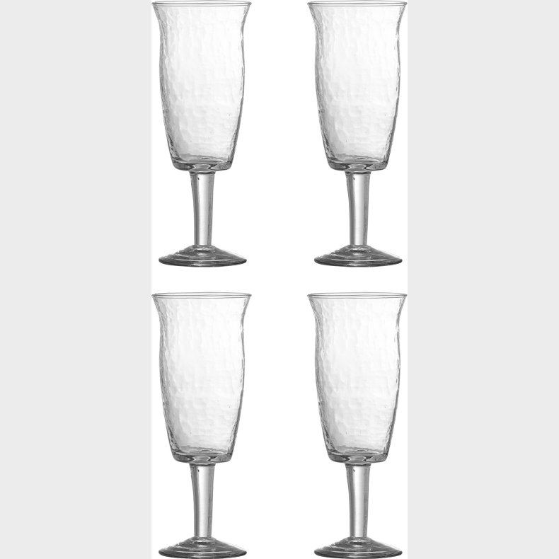 Bloomingville - Asha Vinglas - Klar - Genanvendt Glas - St Med 4