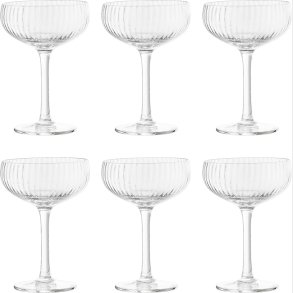 Bloomingville - Astrid Champagneglas - Klar - Glas - 6 Stk.