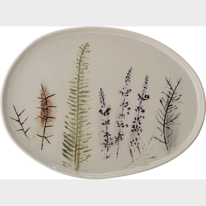 Bloomingville - Bea Serveringsfad - Natur - Stentj Keramik