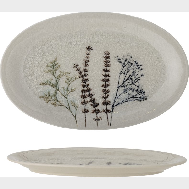 Bloomingville - Bea Serveringsfad - Natur - Stentj Keramik